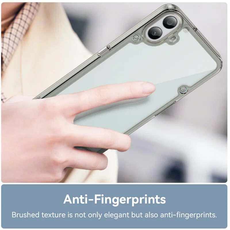 For Nothing CMF Phone 1 Shockproof Case TPU +Acrylic Protective Clear Phone Cover - Transparent Grey