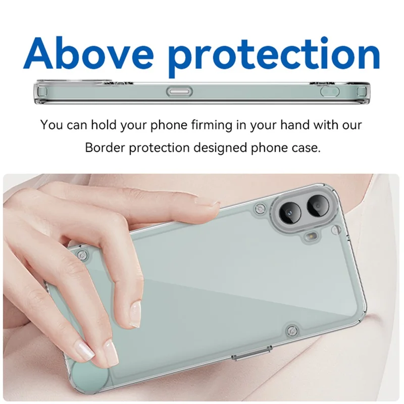 For Nothing CMF Phone 1 Shockproof Case TPU +Acrylic Protective Clear Phone Cover - Transparent
