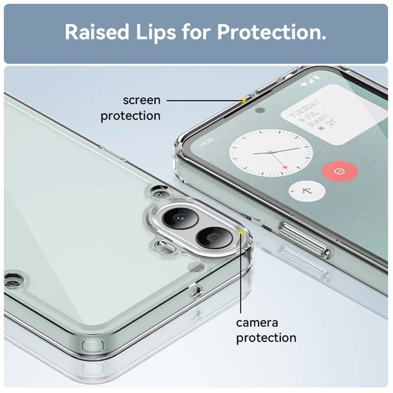 For Nothing CMF Phone 1 Shockproof Case TPU +Acrylic Protective Clear Phone Cover - Transparent