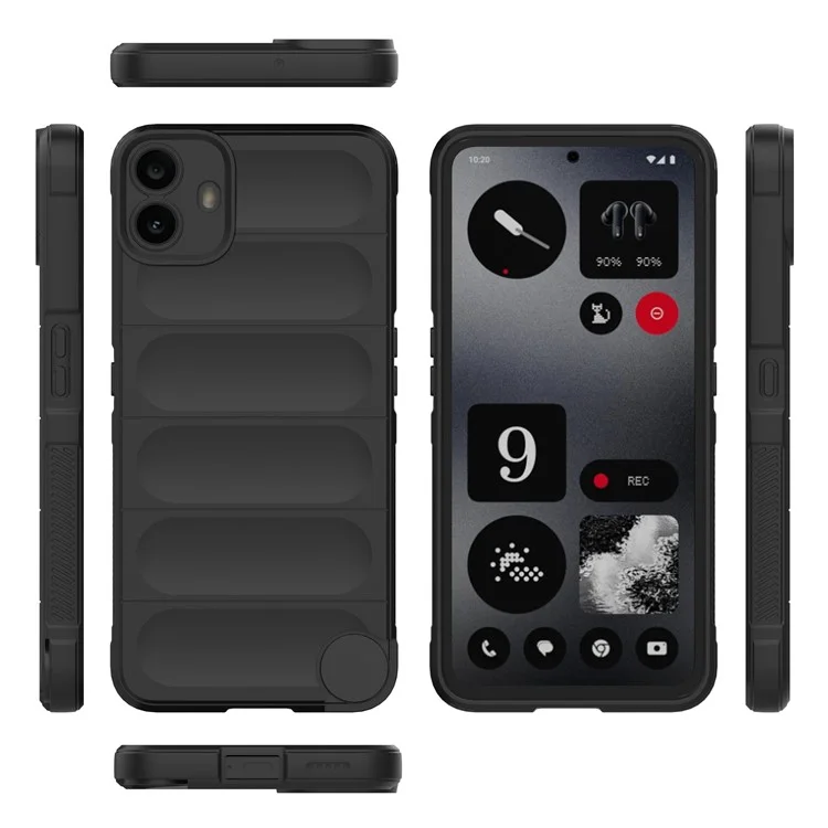 For Nothing CMF Phone 1 Case Anti-Drop Shockproof Soft TPU Phone Cover - Black