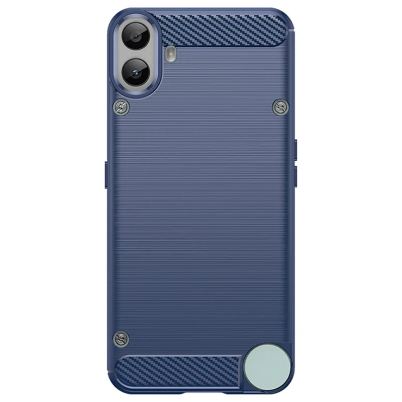 For Nothing CMF Phone 1 Case Carbon Fiber Texture TPU Brushed Phone Cover - Blue