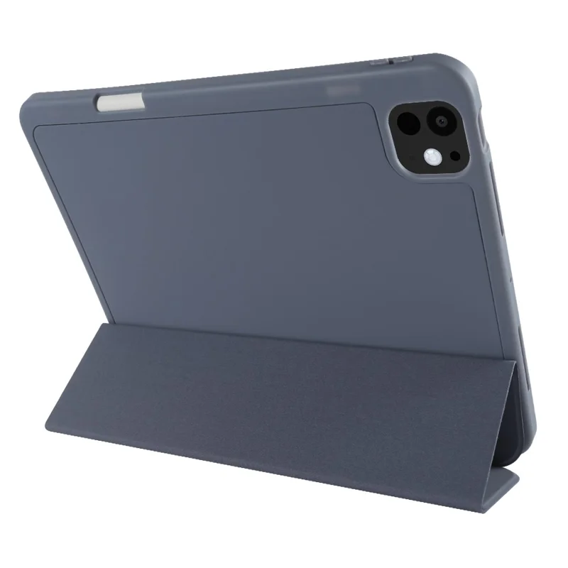 For iPad Pro 11 (2025) / 11 (2024) Protective Case PU Leather Tri-Fold Stand Tablet Cover - Lavender Grey