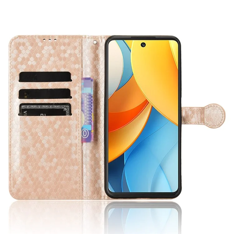 For ZTE Axon 60 Lite / Blade V60 Vita Case PU Leather Wallet Phone Cover Dot Pattern Imprint - Rose Gold