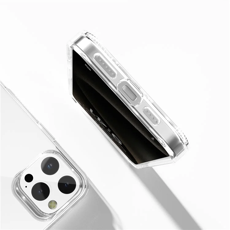 G Style For iPhone 15 Pro Max Transparent Case Shock-Absorption TPU+PC Phone Cover - Transparent