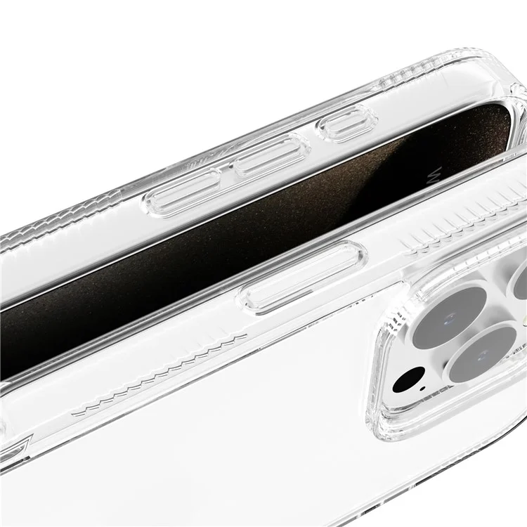 G Style For iPhone 15 Pro Max Transparent Case Shock-Absorption TPU+PC Phone Cover - Transparent