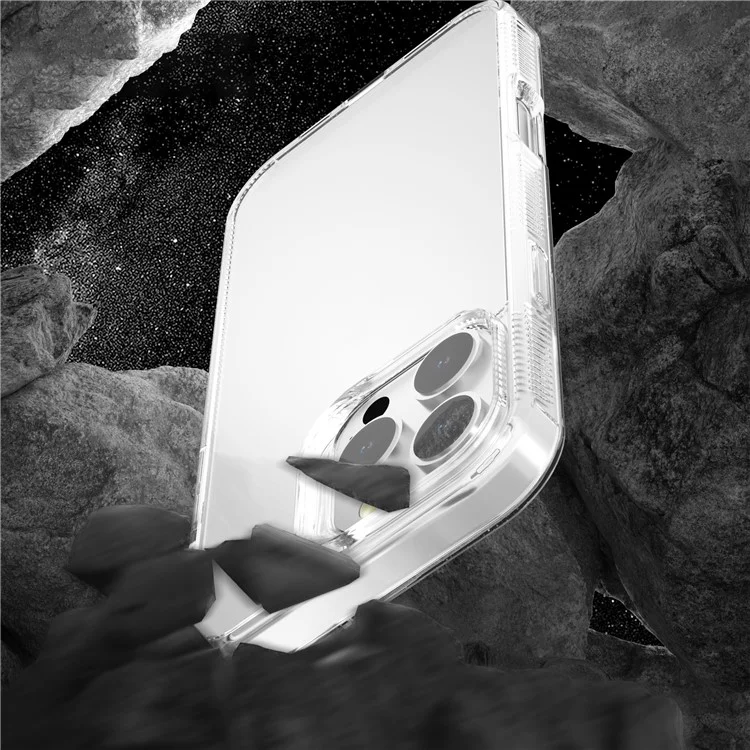 G Style For iPhone 15 Pro Max Transparent Case Shock-Absorption TPU+PC Phone Cover - Transparent