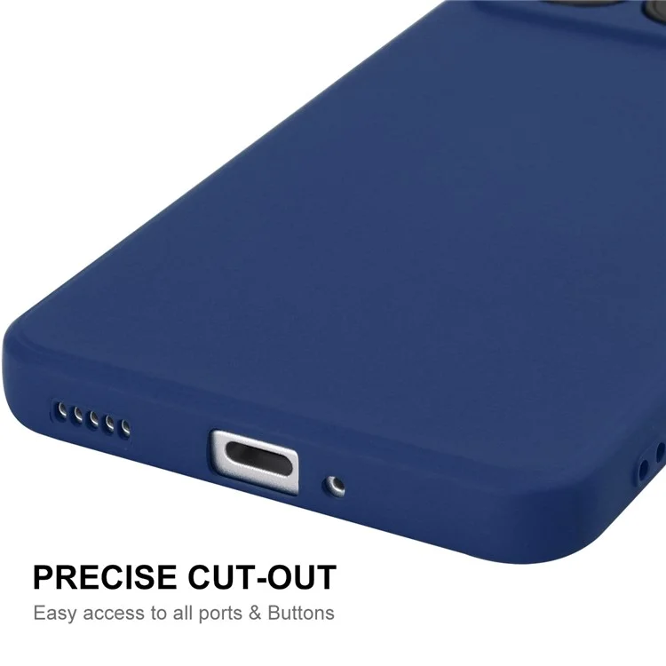 ENKAY SOMBRERO PRÍNCIPE Para Xiaomi Poco X6 Pro 5G / Redmi K70E 5G Funda de Silicona con Borde Recto Cubierta de Teléfono - Azul Oscuro