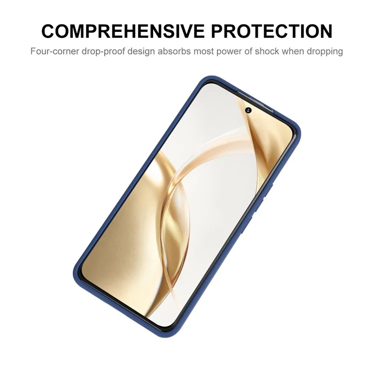 ENKAY HAT PRINCE Для чести 200 5G Чехол со прямым краем Anti-Drop Силиконовый чехол для телефона - Темно-синий