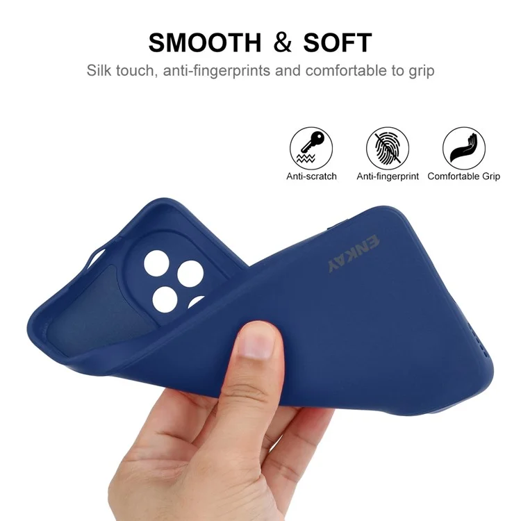 ENKAY HAT PRINCE Для чести 200 5G Чехол со прямым краем Anti-Drop Силиконовый чехол для телефона - Темно-синий