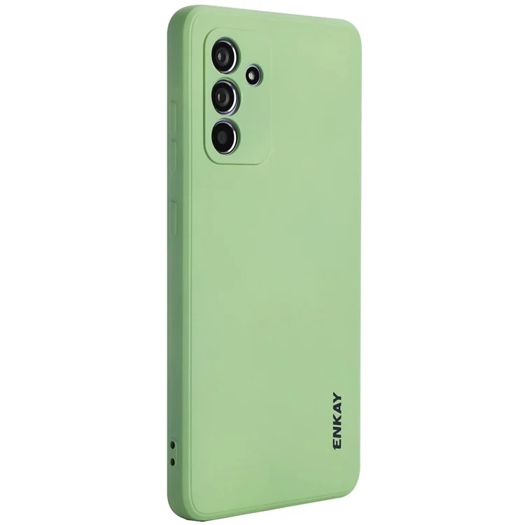 ENKAY HAT PRINCE For Samsung Galaxy A55 5G Case Silicone Phone Shell Straight Edge - Light Green