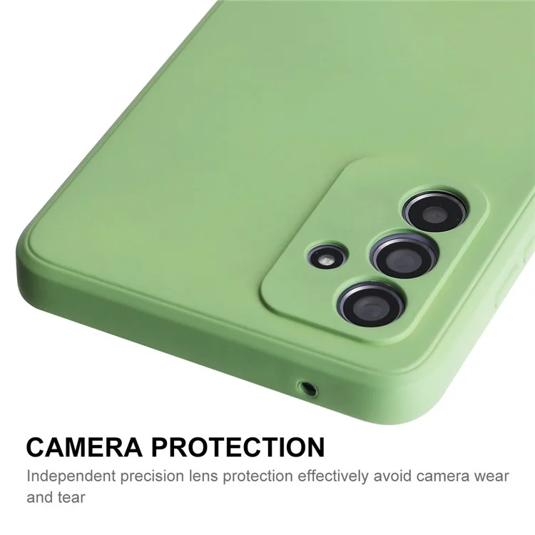 ENKAY HAT PRINCE For Samsung Galaxy A55 5G Case Silicone Phone Shell Straight Edge - Light Green