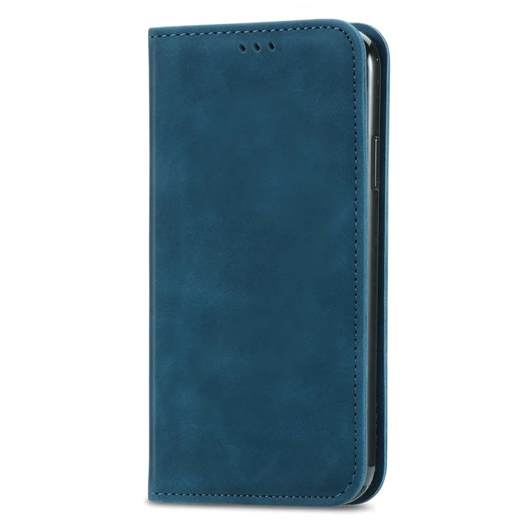 Per Xiaomi Redmi 13 5G / 4G Case Hidden Magnetic Leather Folding Stand Phone Cover - Dark Blue