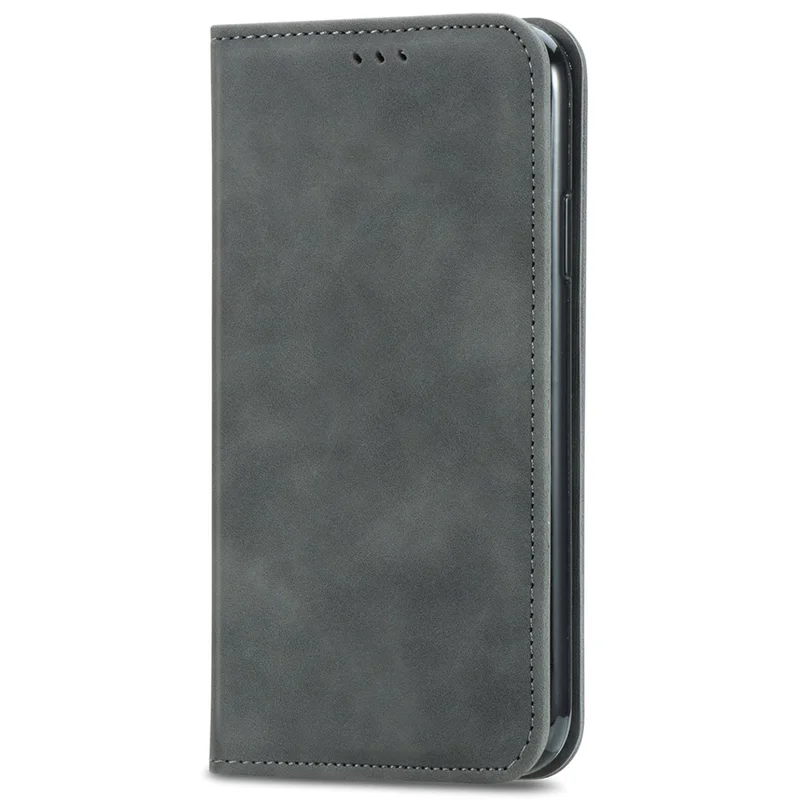 For Honor 200 5G Case Card Holder Vintage Leather Phone Cover - Grey