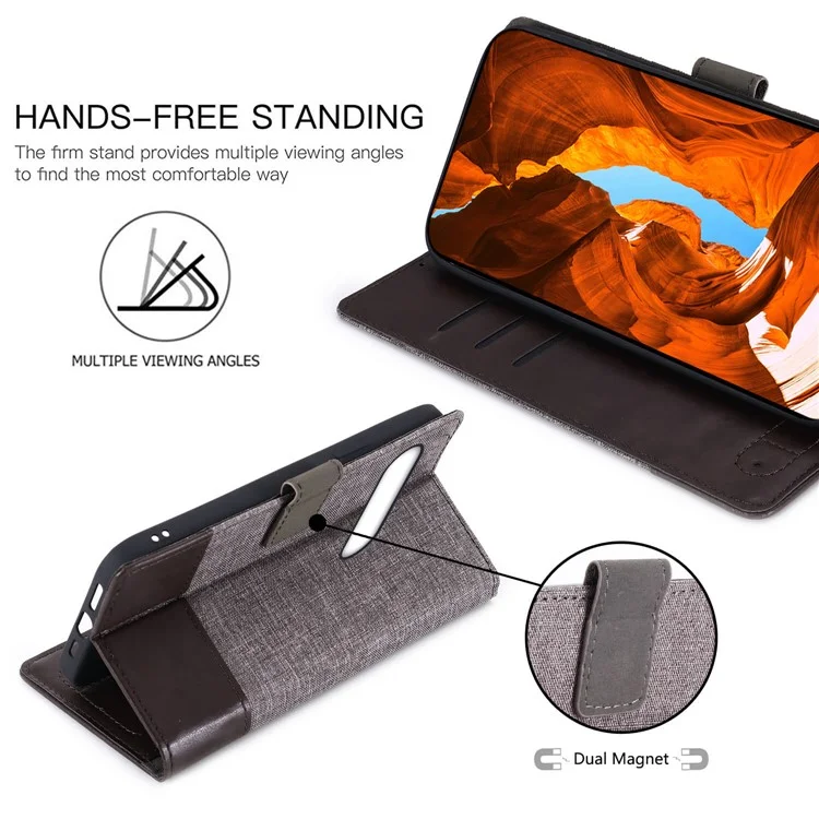 MUXMA MX102 für Xiaomi Poco F6 Pro 5G / Redmi K70 5G / K70 Pro 5G Case Stand Canvas Leather Phone Cover - Braun