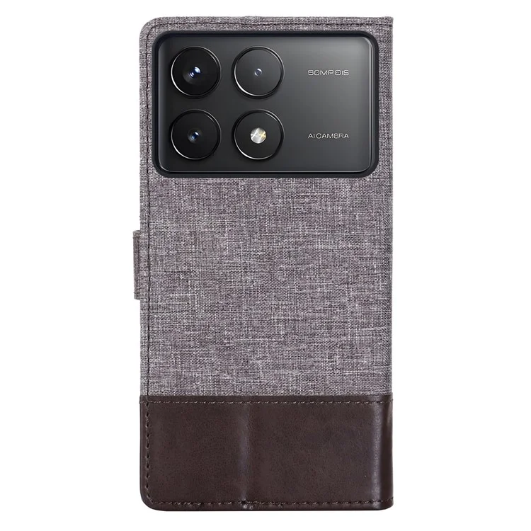 MUXMA MX102 für Xiaomi Poco F6 Pro 5G / Redmi K70 5G / K70 Pro 5G Case Stand Canvas Leather Phone Cover - Braun