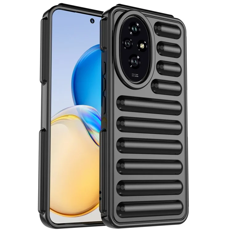 Kapsel-Serie für Honor 200 5G Hülle TPU Stoßfest Handyhülle - Schwarz