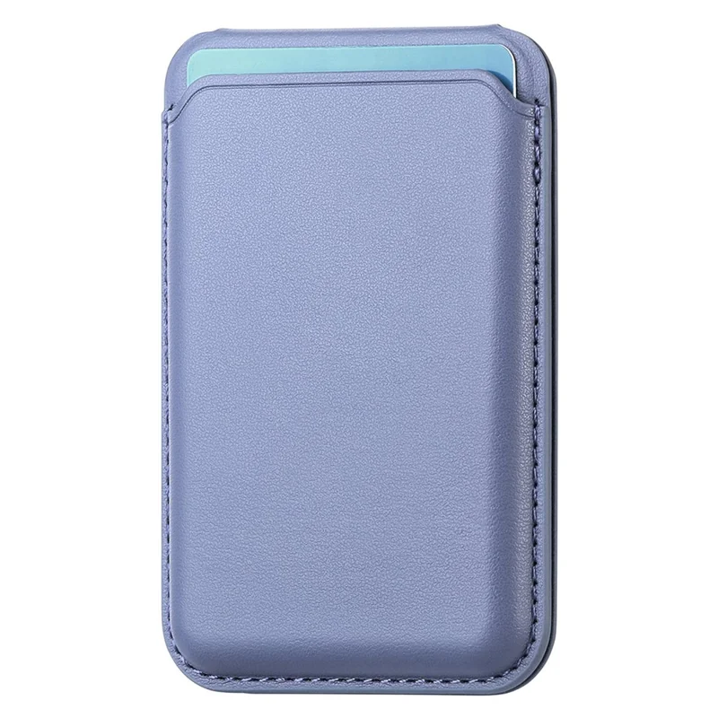 MC-W11 Magnetische Lederbörse Kickstand ID-Kreditkarten-Halter Telefonkarten-Tasche - Hellviolett