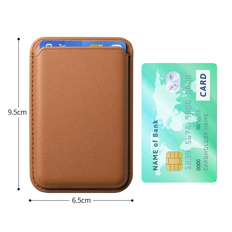 KB-58 Magnetic Card Holder Solid Color PU Leather Credit Cards Case - Blue