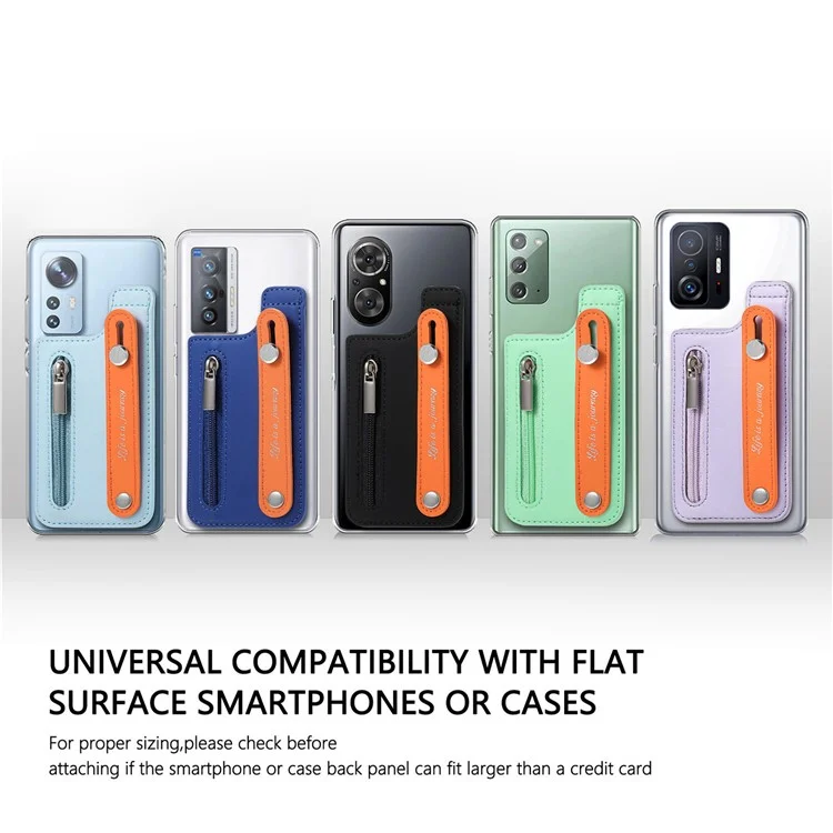 KB-62 RFID Blocking Phone Wallet Wristband Kickstand Zipper Leather Phone Card Bag - Verde Menta