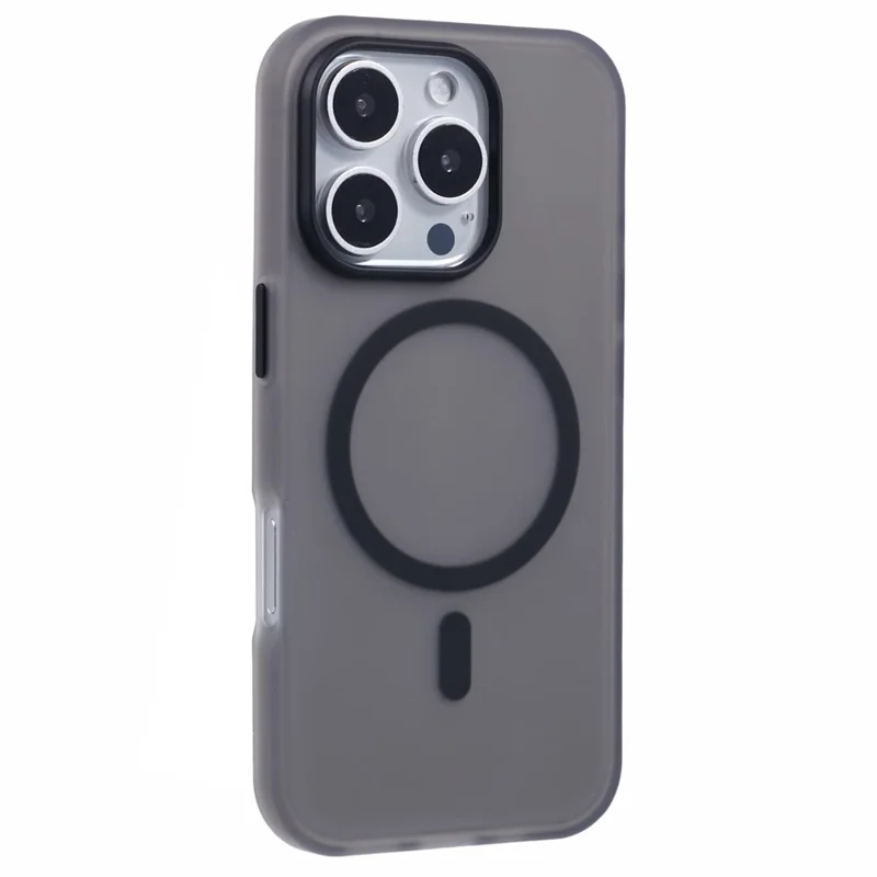 For iPhone 13 Pro Max Case Compatible with MagSafe TPU Translucent Back Phone Cover - Black