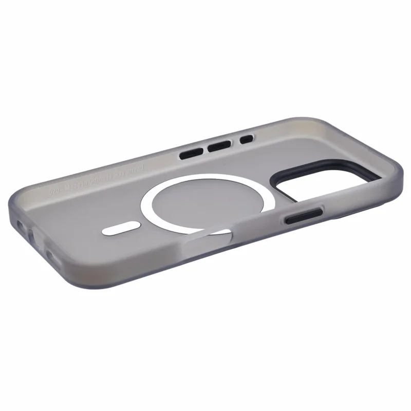 For iPhone 13 Pro Max Case Compatible with MagSafe TPU Translucent Back Phone Cover - Black