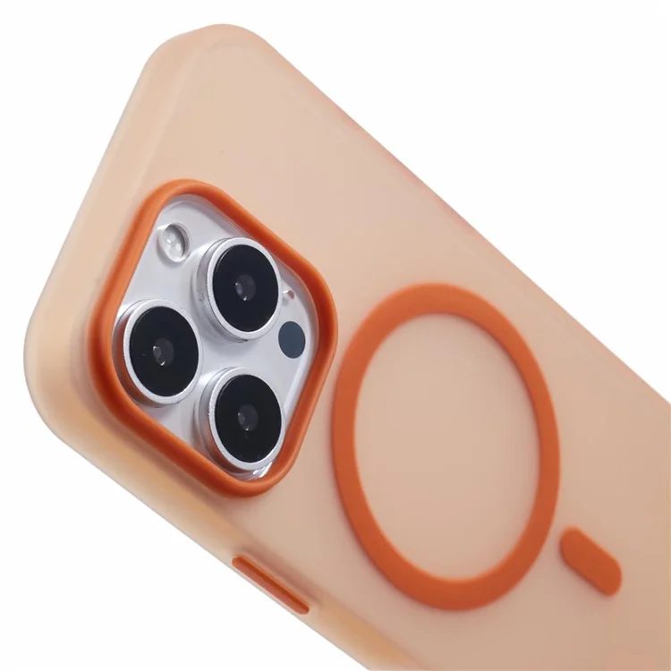 Чехол для iPhone 13 Pro совместимый с MagSafe, противоотпечатковый, тонкий, TPU чехол - оранжевый