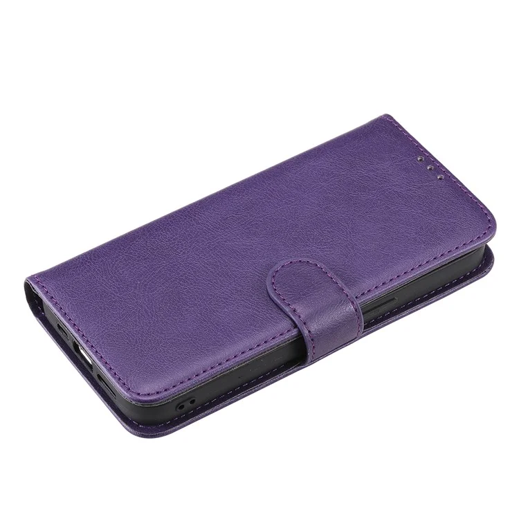 KT Leather Series-3 For iPhone 15 Pro Case Magnetisch abnehmbare PU-Leder-Handyhülle mit Kartenfach - Lila