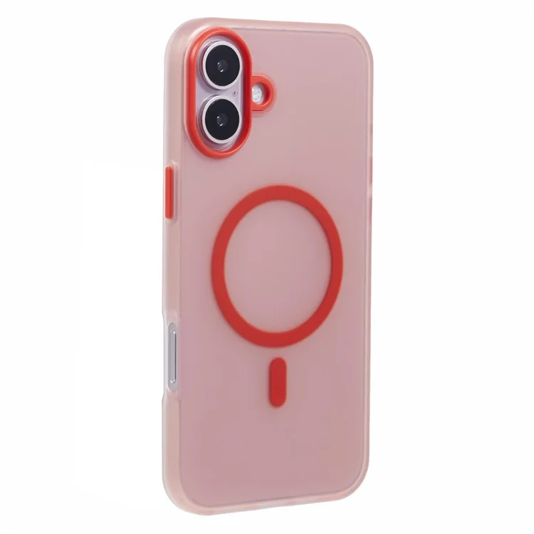 For iPhone 16 Plus Case Compatible with MagSafe TPU Phone Cover Matte Finish - Red
