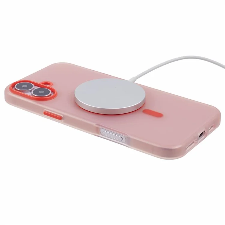 For iPhone 16 Plus Case Compatible with MagSafe TPU Phone Cover Matte Finish - Red