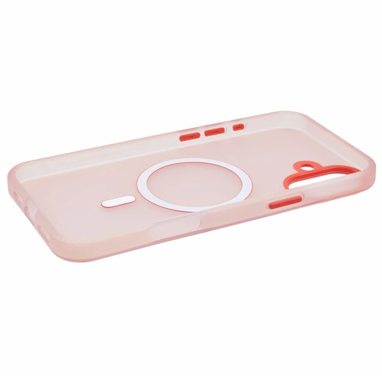 For iPhone 16 Plus Case Compatible with MagSafe TPU Phone Cover Matte Finish - Red