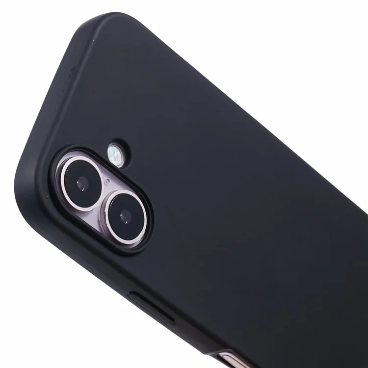 Für iPhone 16 Plus Case TPU Protective Crossbody Lanyard Phone Cover - Schwarz