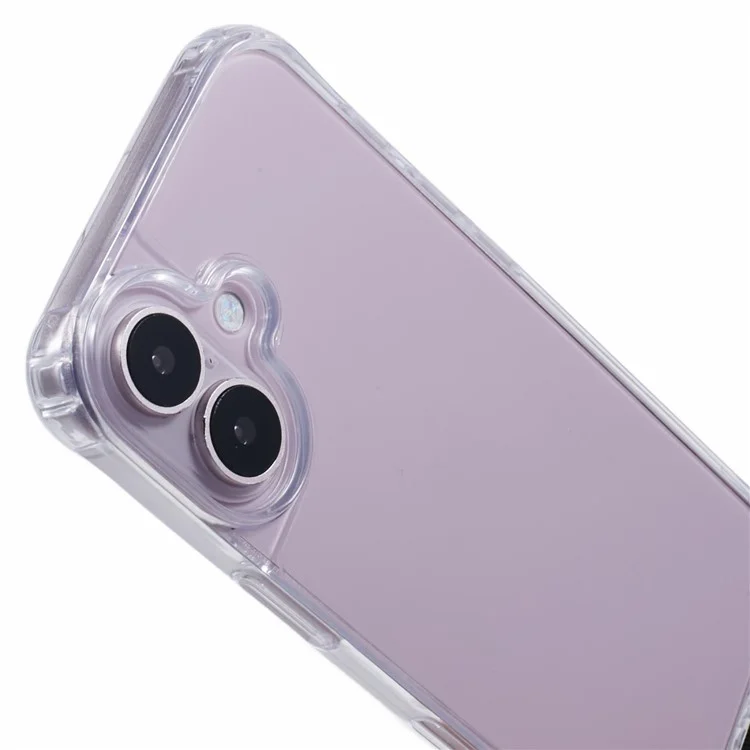 Чехол для iPhone 16 Plus из TPU + ПК с перекрестным шнурком, прозрачная задняя крышка