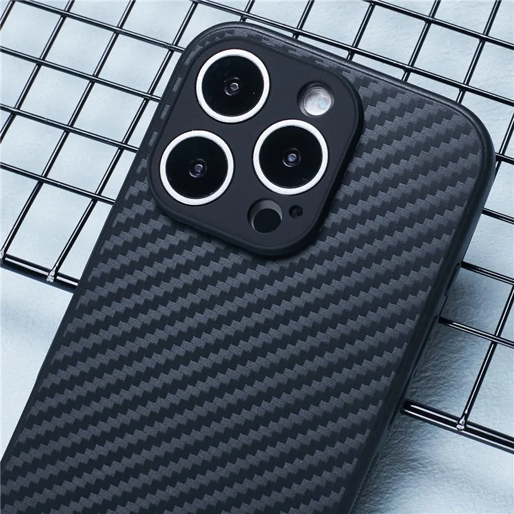 Чехол для iPhone 16 Pro Max, мягкий, гибкий ТПУ, тонкая, текстурированная под углеродное волокно телефонная крышка