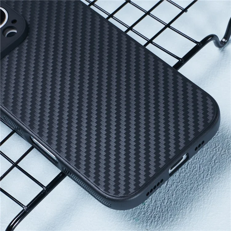 Чехол для iPhone 16 Pro Max, мягкий, гибкий ТПУ, тонкая, текстурированная под углеродное волокно телефонная крышка