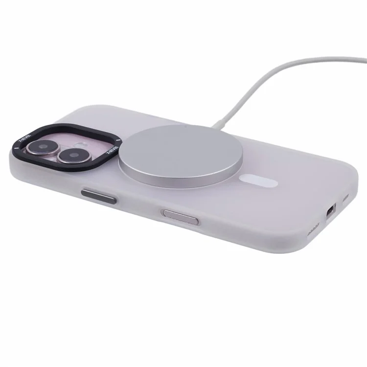 Capa X-LEVEL para iPhone 16 Compatível com MagSafe PC + Capa de Telefone TPU Anti-Impressões Digitais - Branca