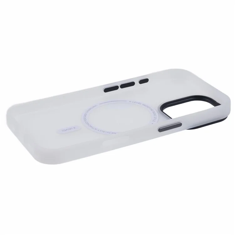 Capa X-LEVEL para iPhone 16 Compatível com MagSafe PC + Capa de Telefone TPU Anti-Impressões Digitais - Branca