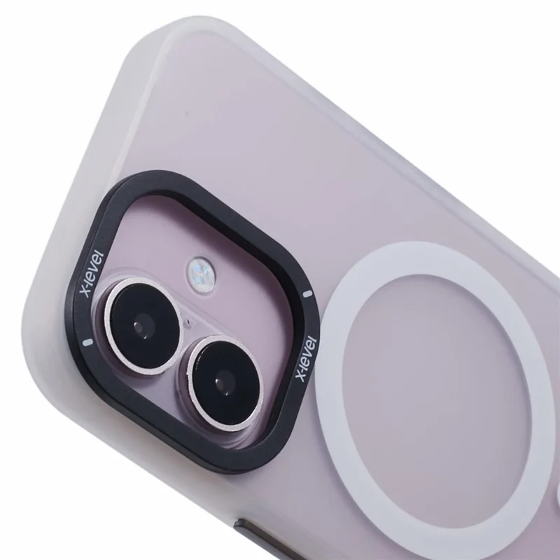 Capa X-LEVEL para iPhone 16 Compatível com MagSafe PC + Capa de Telefone TPU Anti-Impressões Digitais - Branca