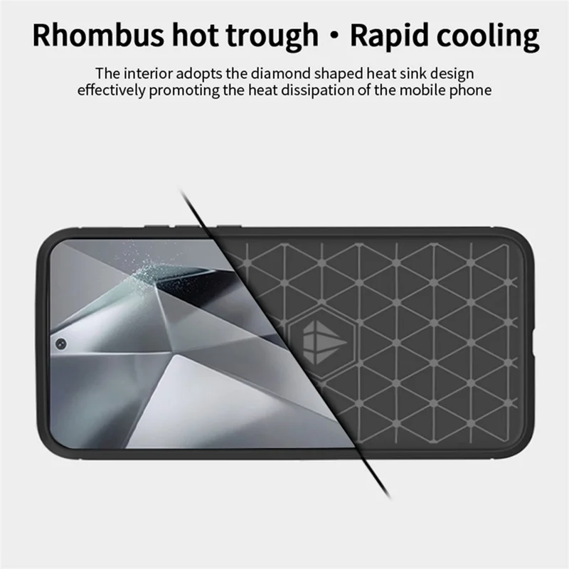 MOFI JK TPU Series-1 для Samsung Galaxy S24 FE TPU Case Чехол с текстурой под углеродное волокно - Черный