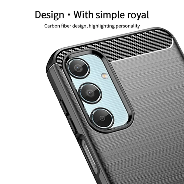 MOFI JK TPU Series-1 For Samsung Galaxy M35 5G TPU Phone Case Carbon Fiber Texture - Black