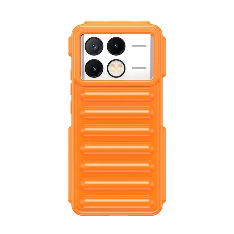 WANLONFENG LK Series for Xiaomi Poco X6 Pro 5G / Redmi K70E 5G TPU Case with Screen Protector Capsule Design - Orange