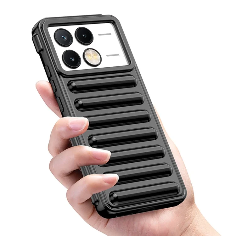 WANLONFENG LK Series for Xiaomi Poco X6 Pro 5G / Redmi K70E 5G TPU Case with Screen Protector Capsule Design - Orange