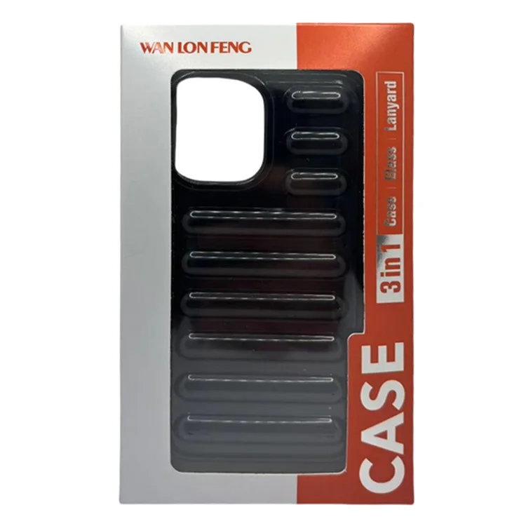 WANLONFENG LK Series for Xiaomi Poco X6 Pro 5G / Redmi K70E 5G TPU Case with Screen Protector Capsule Design - Orange
