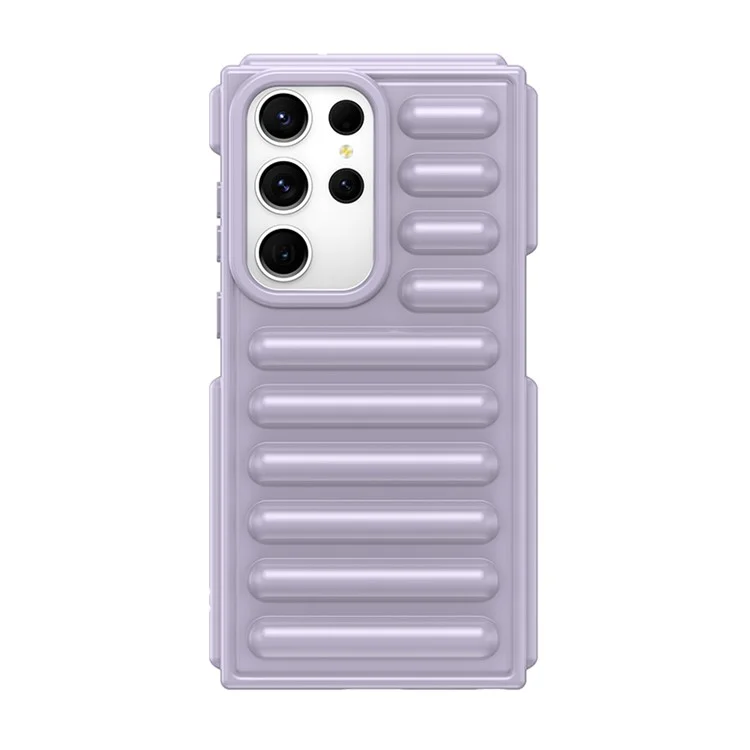 WANLONFENG LK Series for Samsung Galaxy S23 Ultra Case TPU Phone Cover with Screen Film Capsule Anti-slip Grip - Purple