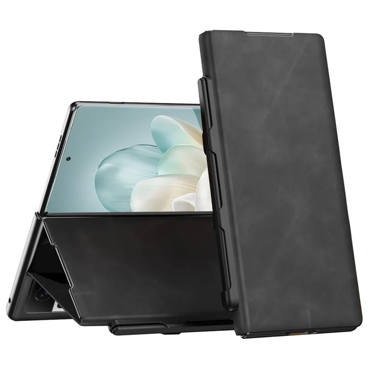 For Honor Magic Vs3 5G Case Stand Leather Phone Cover con Stilo e Slot per Stilo - Nero
