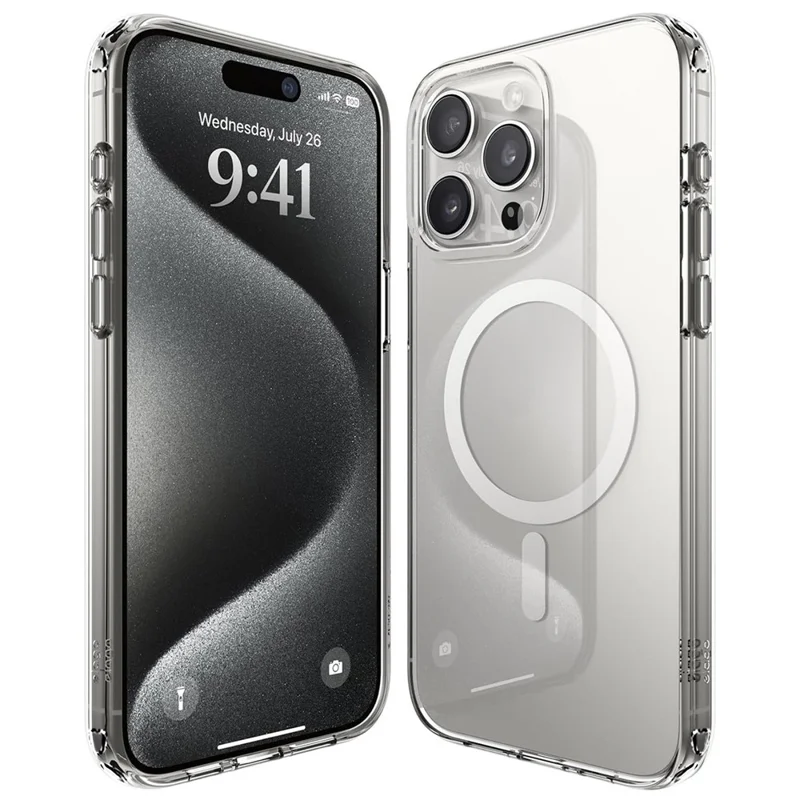 VILI MAG-C Series For iPhone 15 Pro Case Compatible with MagSafe PC+TPU Clear Phone Cover