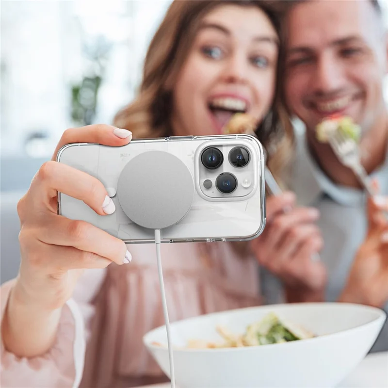 VILI MAG-C Series For iPhone 15 Pro Case Compatible with MagSafe PC+TPU Clear Phone Cover