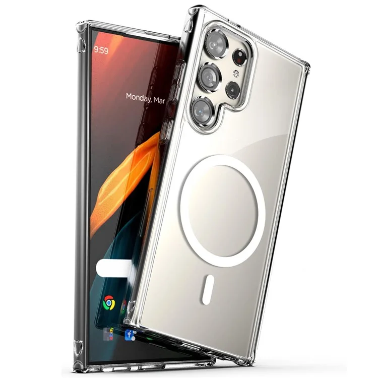 VILI MAG-C-Serie für Samsung Galaxy S24 Ultra magnetisches Handyhülle PC+TPU stoßfeste Abdeckung