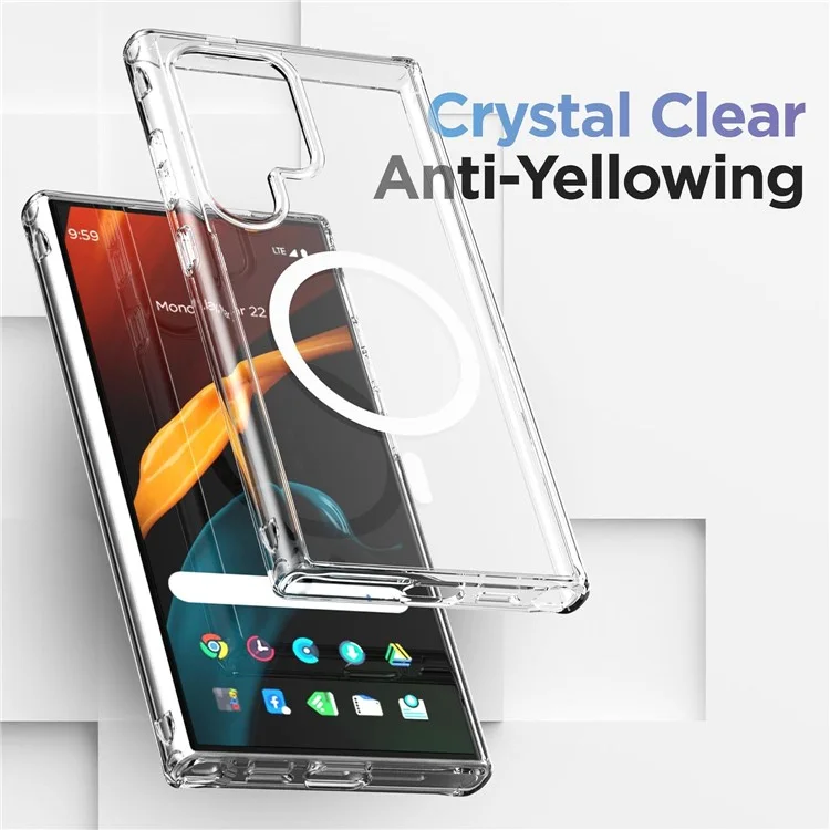 VILI MAG-C-Serie für Samsung Galaxy S24 Ultra magnetisches Handyhülle PC+TPU stoßfeste Abdeckung