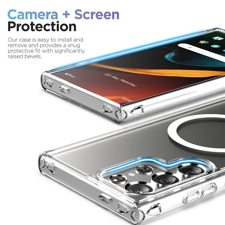 VILI MAG-C-Serie für Samsung Galaxy S24 Ultra magnetisches Handyhülle PC+TPU stoßfeste Abdeckung