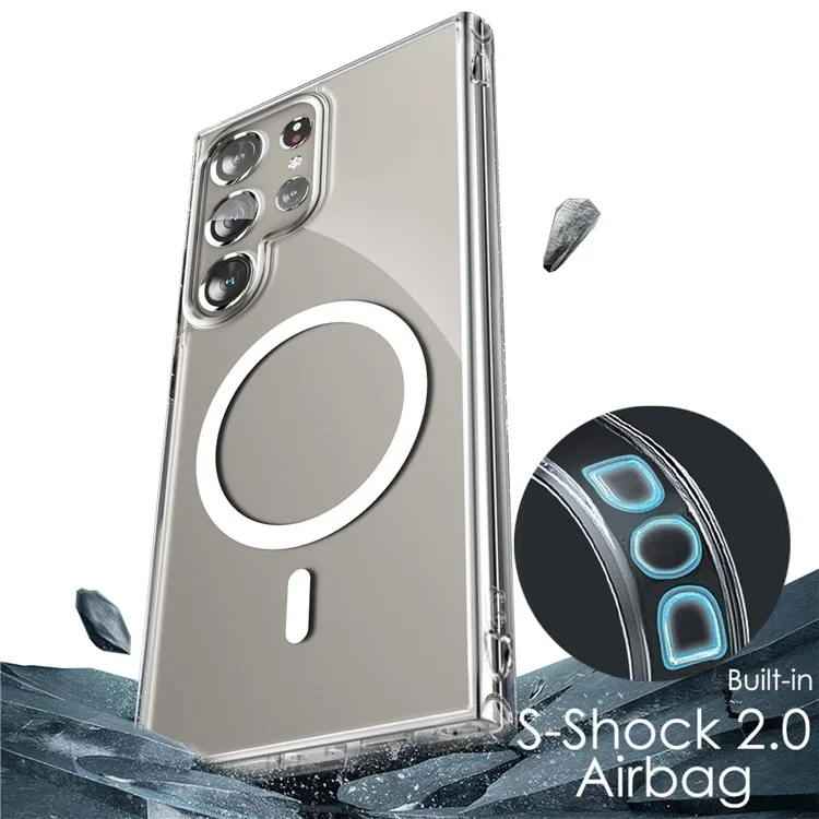 VILI MAG-C-Serie für Samsung Galaxy S24 Ultra magnetisches Handyhülle PC+TPU stoßfeste Abdeckung